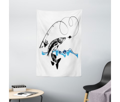 Hand Drawn Art Nautical Tapestry