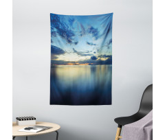 Dusk over Tropical Lagoon Tapestry