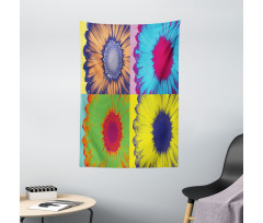 Daisy Flower Collage Tapestry