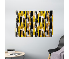 Grunge Art Brushstrokes Wide Tapestry