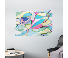 Colorful Lines Wide Tapestry