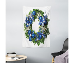 Snowflakes Wreath Ornate Tapestry