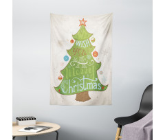 Merry Wish on Pine Tree Tapestry