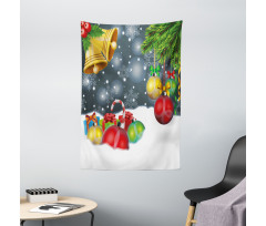 Vivid Noel Balls and Bell Tapestry