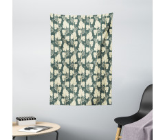 Floral Farming Pattern Tapestry