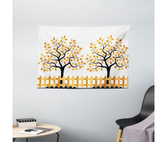Fall Autumn Trees Wide Tapestry