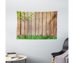 Spring Season Ladybug Wide Tapestry