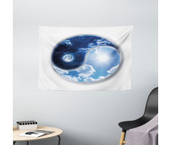 Moon and Sun Wide Tapestry