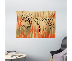 Tiger Jungle Wide Tapestry