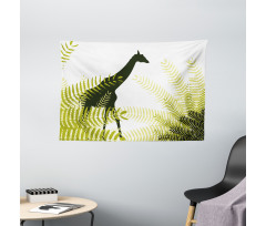 National Park Giraffe Wide Tapestry