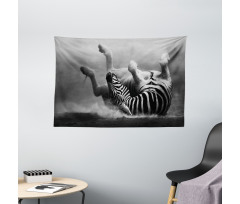 Savage Zebra Striped Wide Tapestry