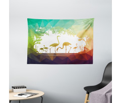 Flamingo Wild Animals Wide Tapestry