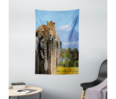 Leopard on a Tree Tapestry