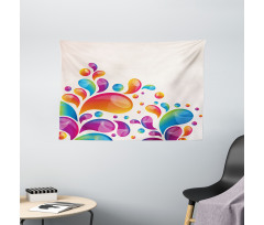 Abstract Raindrops Wide Tapestry