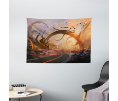 Fairy Sunset Highway Wide Tapestry