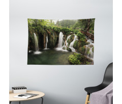 Crotian Round Waterfall Wide Tapestry