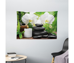 Orchids Stones Nature Wide Tapestry