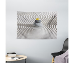 White Sand Hot Stone Waves Wide Tapestry