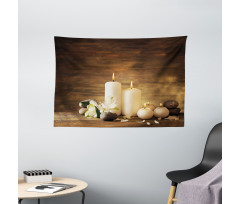 Valetines Day Flowers Wide Tapestry