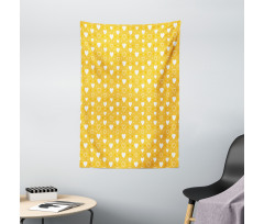 Heart Shapes and Dots Tapestry