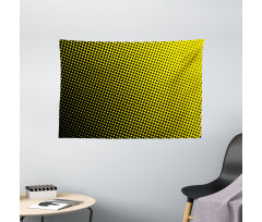Yellow Themed with Dots Wide Tapestry