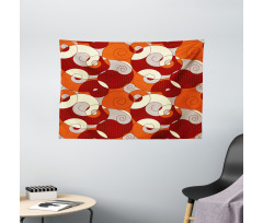 Spiral Abstract Stripes Wide Tapestry