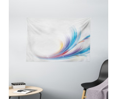 Rainbow Inspired Waves Wide Tapestry