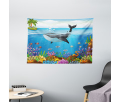 Whale in Ocean Planet Wide Tapestry