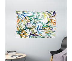 Bamboo Leaves Asian Wide Tapestry