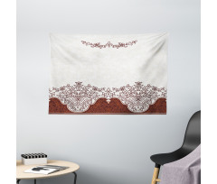 Floral Persian Design Wide Tapestry