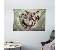 Winter Wild Wolf Forest Wide Tapestry