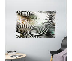 Circle Zebra Stripes Wide Tapestry