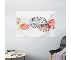 Circled Modern Dots Wide Tapestry