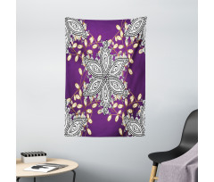 Vintage Floral Petals Tapestry