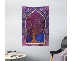 Retro Eastern Branches Tapestry