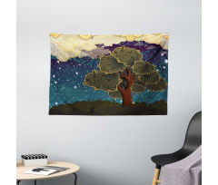 Vİbrant Starry Night Wide Tapestry
