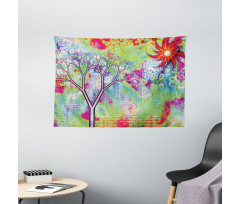 Abstract Lake Tree Wide Tapestry