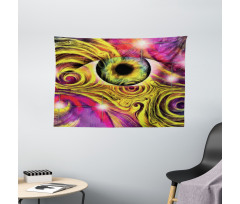 Hippie Vivid Color Wide Tapestry