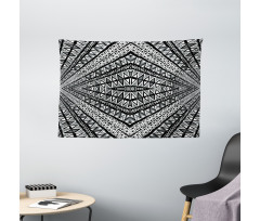 Triangle Diamon Form Wide Tapestry