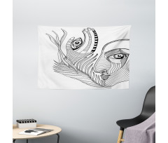 Trippy Abstract Wide Tapestry
