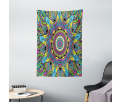 Abstract Hippie Forms Tapestry
