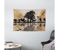 Cinderella Tale Carriage Wide Tapestry