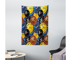 Clock Faces Pattern Tapestry