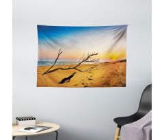 Sunrise at a Sea Shore Wide Tapestry