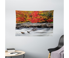Fall Forest Driftwood Wide Tapestry