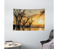 Sunrise at Beach Trees Wide Tapestry