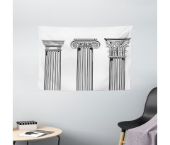 Antique Column Capitals Wide Tapestry