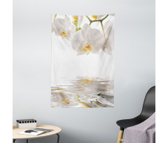 Orchids on Rippling Water Tapestry