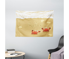 Card with Crabs Sea Wide Tapestry