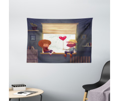 Love Romantic Couple Wide Tapestry